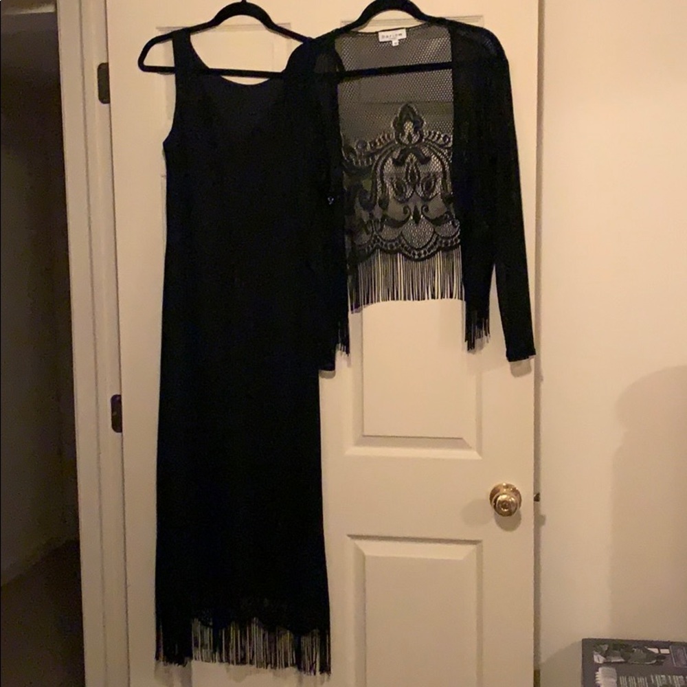 Black dress with cover up